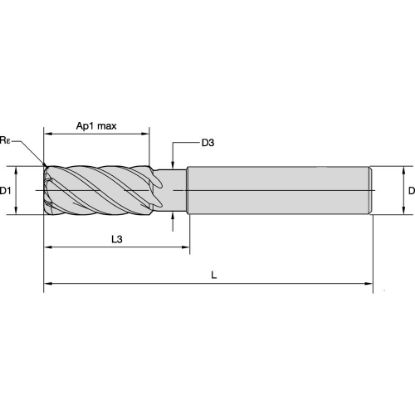 Picture of END MILL Harvi III D16MM AP32MM Z6 R1 N HARVI III