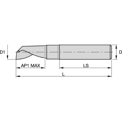 Picture of SC PERIPHERAL ENDMILL B D=2 Z=1 30DEG HIGH PERFORMANCE SC END MILL