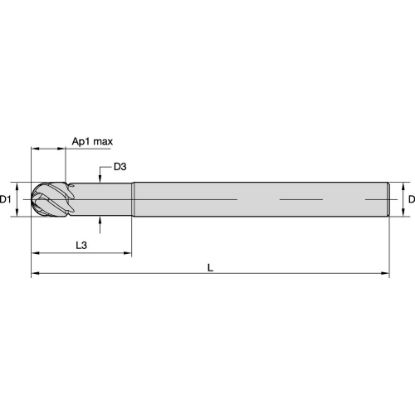 Picture of END MILL HARVI III BN 10X10X10-30X72R N HARVI III