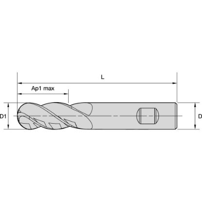 Picture of HARVI I TE 5/8X5/8X1 1/4X3 1/2 BN HIGH PERFORMANCE SC END MILL