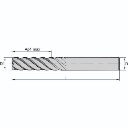 Picture of END MILL HARVI II UGDE 5/8x5/8x1 7/8x5xE HIGH PERFORMANCE SC END MILL