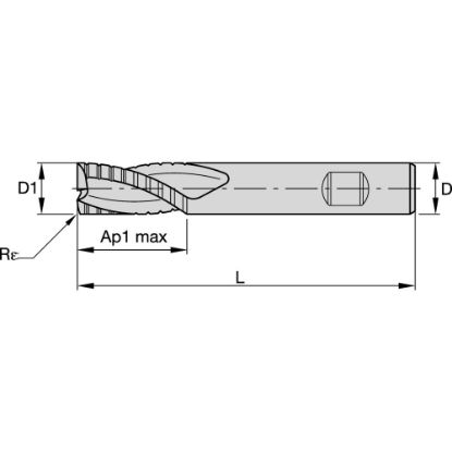 Picture of END MILL SC RUF 4FL 1/2X1/2X1.25X3.5 HIGH PERFORMANCE SC END MILL