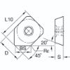 Picture of KSSM 45 INSERT SECW-NGNW R=0.8 WIPER