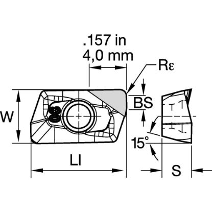 Picture of MILL 1-10 INSERT R=0.4 PCD-TIPPED