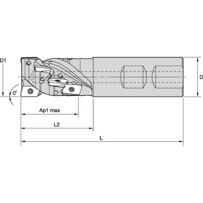 Picture of MILL 1-10 HELICAL END MILL D=.75 Z=2 | INDEXABLE END MILL