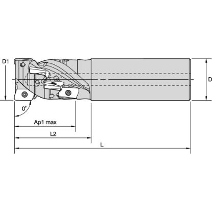 Picture of MILL 1-10 HELICAL END MILL D=.75 Z=2 | INDEXABLE END MILL